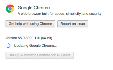 Updates in Chrome